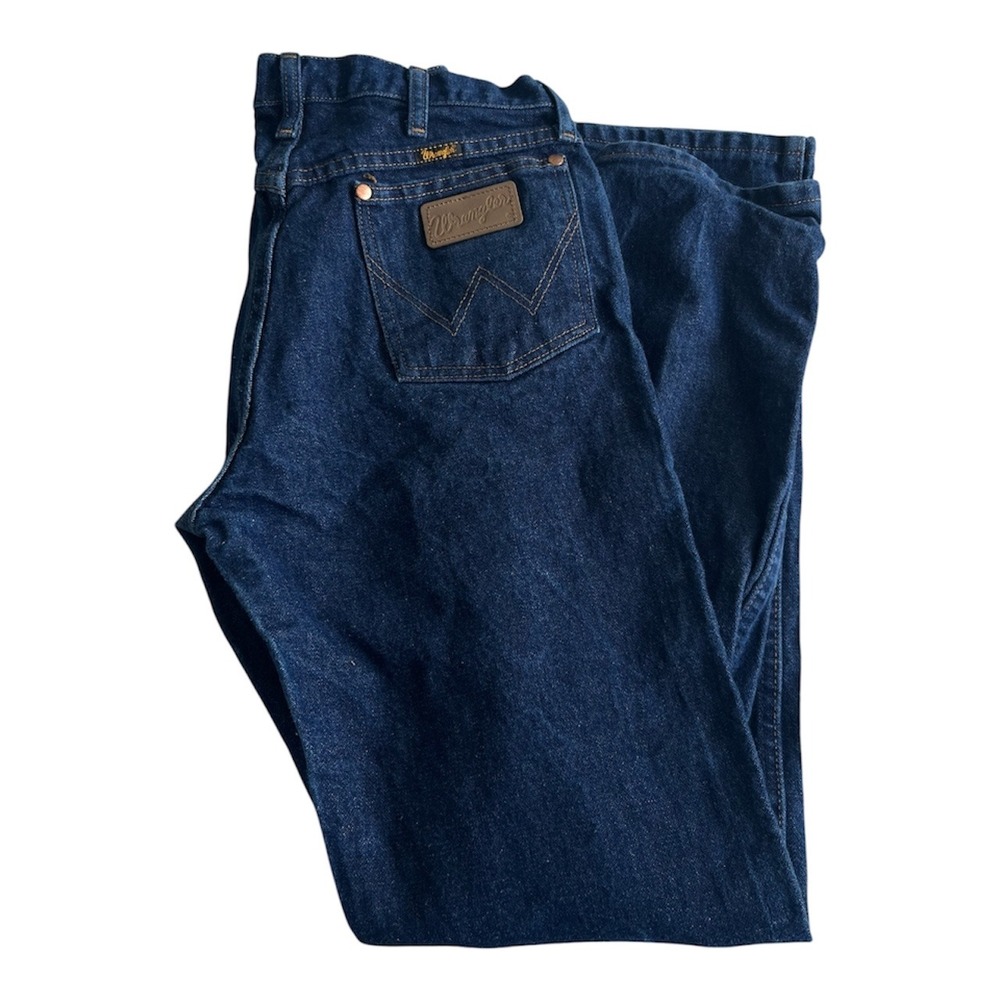 Wrangler Men's Jeans A002 4020 31x32 Straight Leg Cowboy Cut Blue Denim